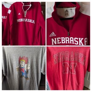 Nebraska Cornhuskers Windjackets And Tshirts Bundle